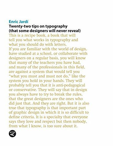 обложка книги Twenty-Two Tips on Typography книга Twenty-Two Tips on Typography, автор: Enric Jardí