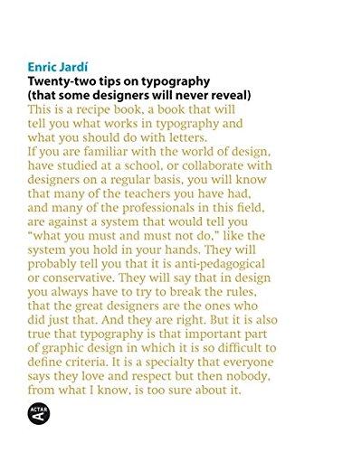 обложка книги Twenty-Two Tips on Typography книга Twenty-Two Tips on Typography, автор: Enric Jardí