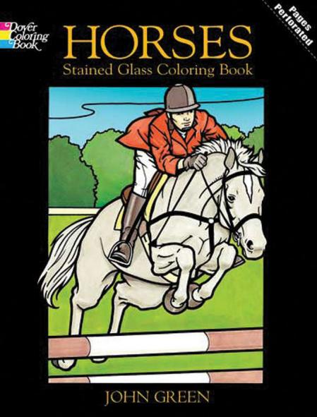обложка книги Horses Stained Glass Coloring Book книга Horses Stained Glass Coloring Book, автор: John Green