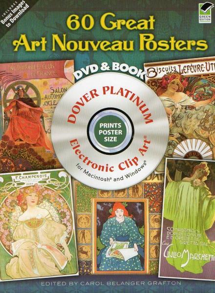 обложка книги 60 Great Art Nouveau Posters Platinum DVD and Book книга 60 Great Art Nouveau Posters Platinum DVD and Book, автор: