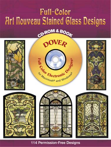 обложка книги Full-Color Art Nouveau Stained Glass Designs CD-ROM and Book книга Full-Color Art Nouveau Stained Glass Designs CD-ROM and Book, автор: Arnold Lyongrun (Illustrator)