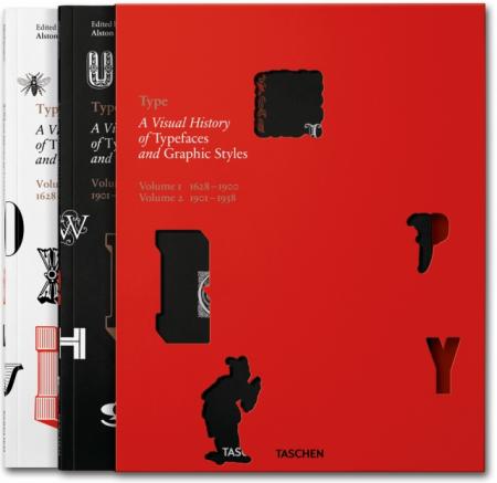 обложка книги Type. A Visual History of Typefaces & Graphic Styles книга Type. A Visual History of Typefaces & Graphic Styles, автор: Cees W. de Jong, Alston W. Purvis, Jan Tholenaar