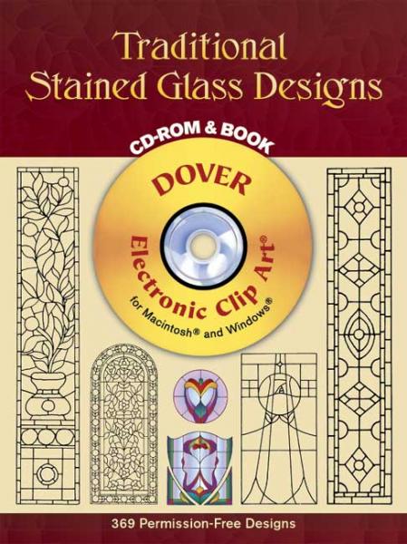 книга Traditional Stained Glass Designs (Dover Electronic Clip Art), автор: Dover